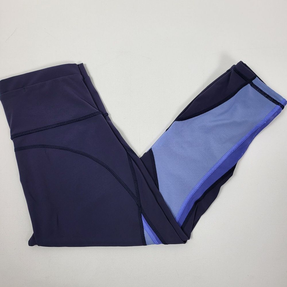 Lululemon Mix & Mesh Crop Leggings High‎ Rise Luxtreme Mesh Yoga Run Women 6